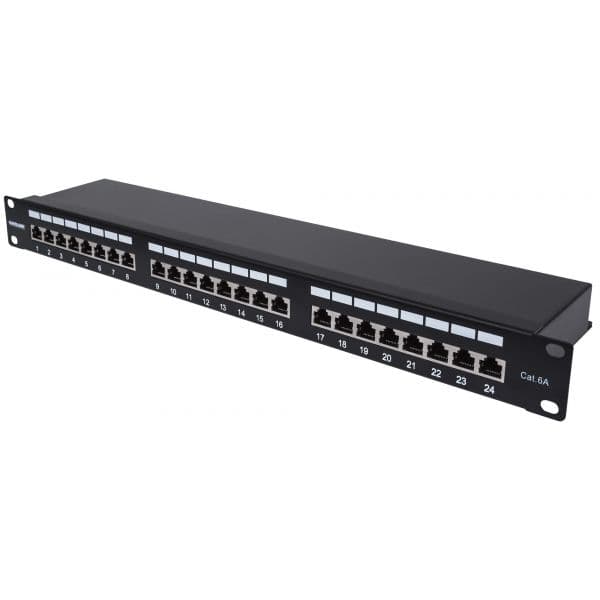 Intellinet Patch Panel Cat6a FTP 1U 24 Portas Preto 720861