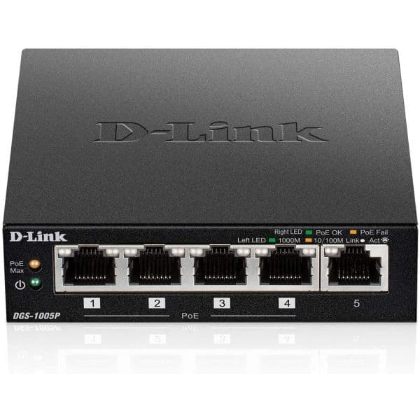 D-Link DGS-1005P Switch Gigabit 5 portas