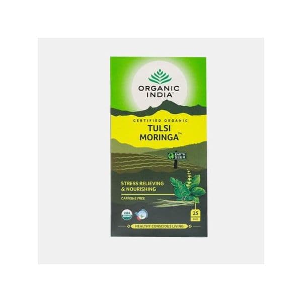 Organic India Infusão Bio Tulsi-moringa 25 Saquetas