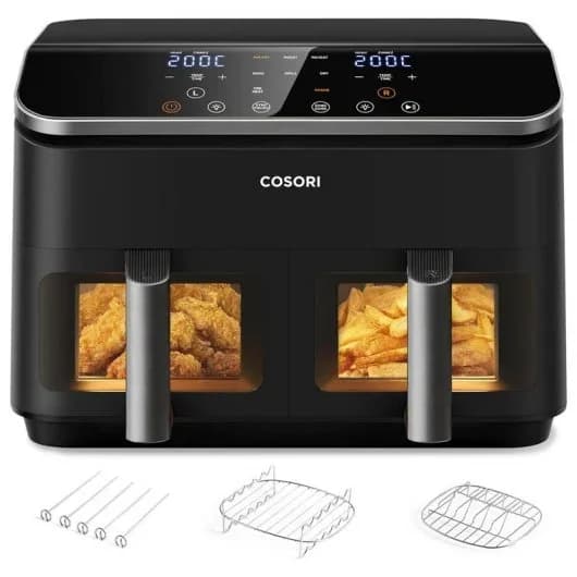 Fritadeira Air Fryer Cosori Dual Basket Chef Edition 8,5 L — Preto 1800 W