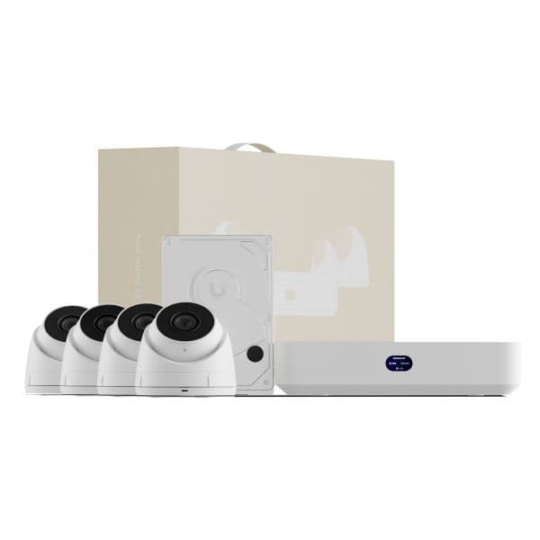 Ubiquiti Kit de Videovigilância UNVR-Instant-Kit Instant NVR com 4x G5 Turret Ultra e HDD 1TB Branco