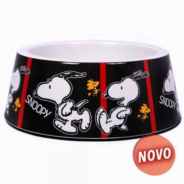 Zooz Pets Taça em Melamina Film Black Oficial Snoopy S