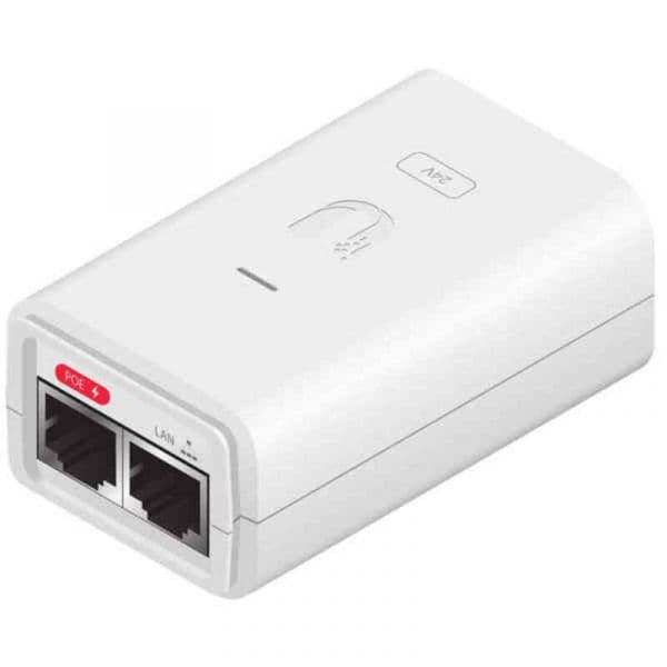 Ubiquiti Poe Injector, 24VDC, 7W, Gigabit Port, Branco - POE-24-7W-G-WH