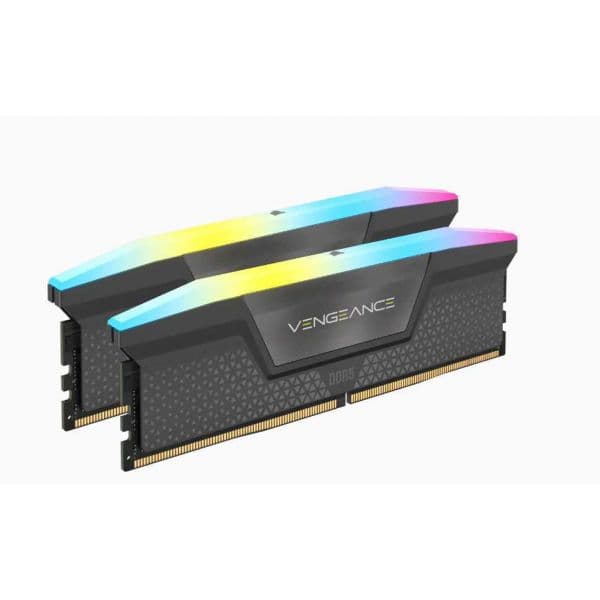 Memória RAM Corsair 2x 32GB (64GB) DDR5 CL40 EXPO 5600Mhz Vengeance RGB Cinza