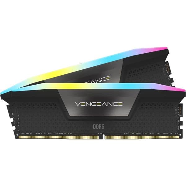 Memória RAM Corsair DDR5, 6000MT/s 64GB 2x32GB Dimm, Unbuffered, 40-40-40-77, Std Pmic, Amd Expo, Vengeance Rgb DDR5 Cool Grey Heatspreader, Rgb led, 1.35V