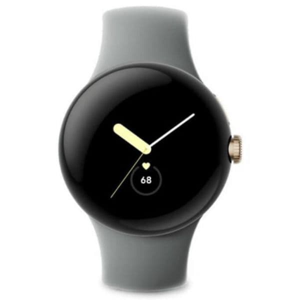 Google Pixel Watch Wi-Fi Dourado c/ Bracelete Cinzenta