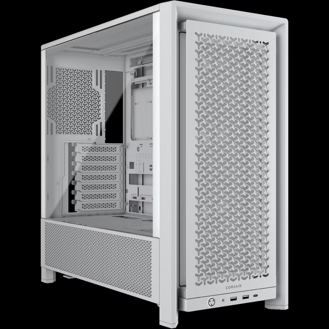Corsair FRAME 4000D RS Wood Vidro Temperado White