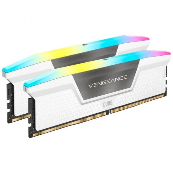 Memória RAM Corsair Vengeance RGB DDR5 White 6000MHz 32GB 2x16GB CL30 Dual Intel XMP 3.0 e AMD EXPO