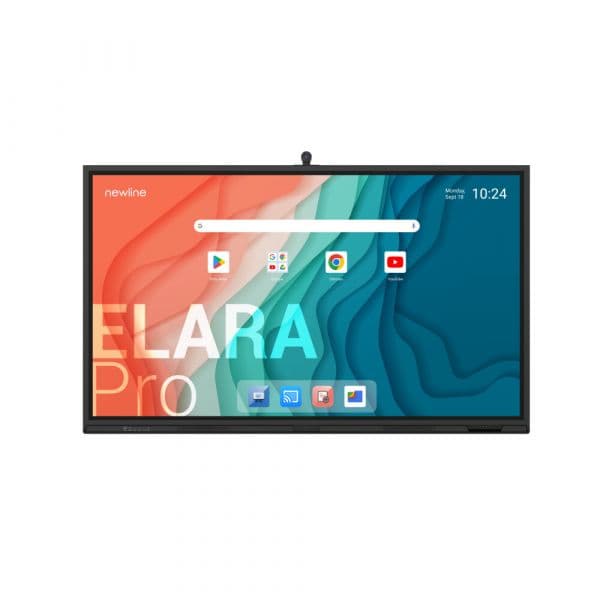 Newline 75" Elara Pro TT-7523QCA+ Monitor Interativo Tátil 4K com Android 13, Google EDLA, Câmara 4K e 8 Microfones