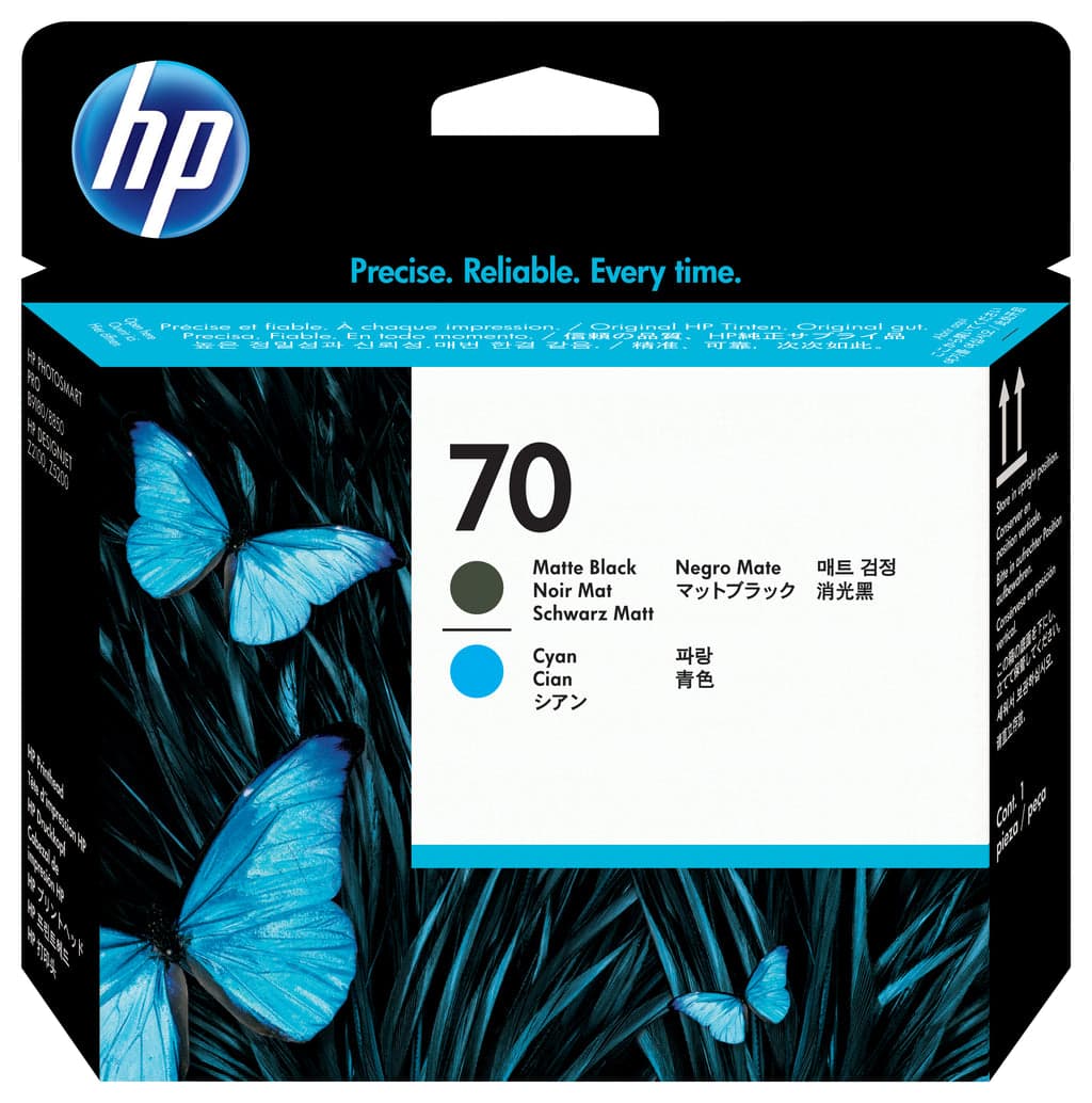 CABEÇA DE IMPRESSÃO HP 70 MATTE BLACK AND CYAN