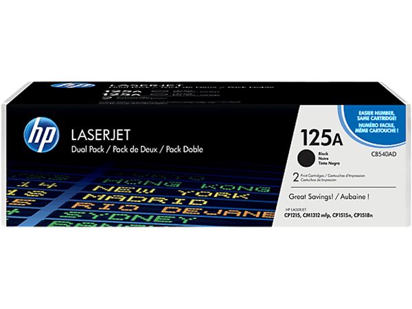HP 125A Black CB540AD - Pack 2