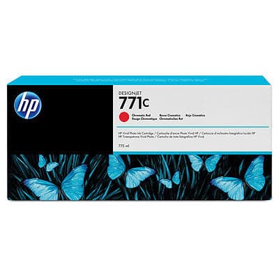 HP Tinteiro DesignJet 771C Vermelho Cromático de 775 ml