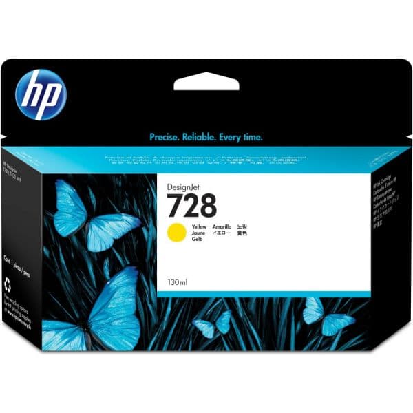 Tinteiro HP 728 130ml Yellow F9J65A