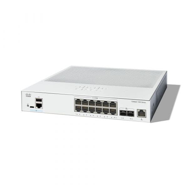 Cisco Switch 12 Portas 10GBase-T + 2 Portas 10GE CPNT C1300-12XT-2X Cinzento