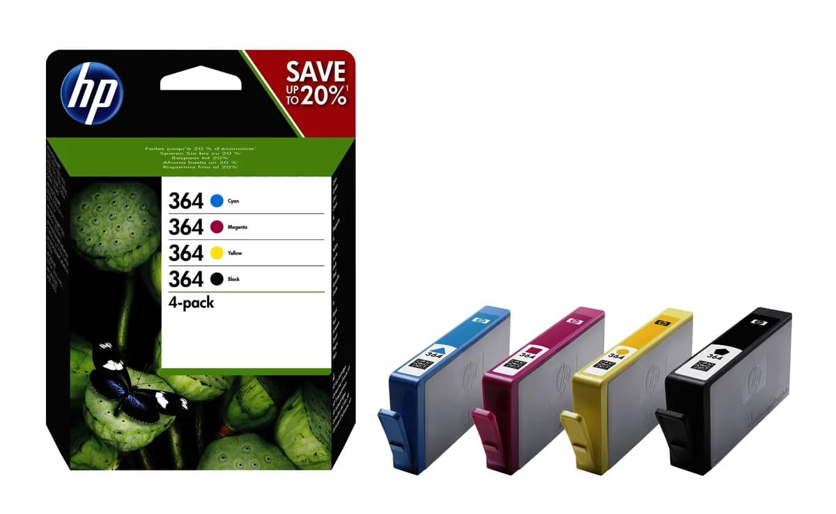 Tinteiro HP Pack 4 364 CMYK / N9J73AE