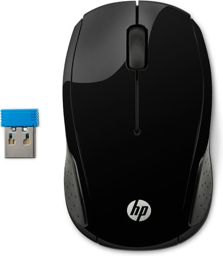 HP 200 Wireless Mouse Black - X6W31AA