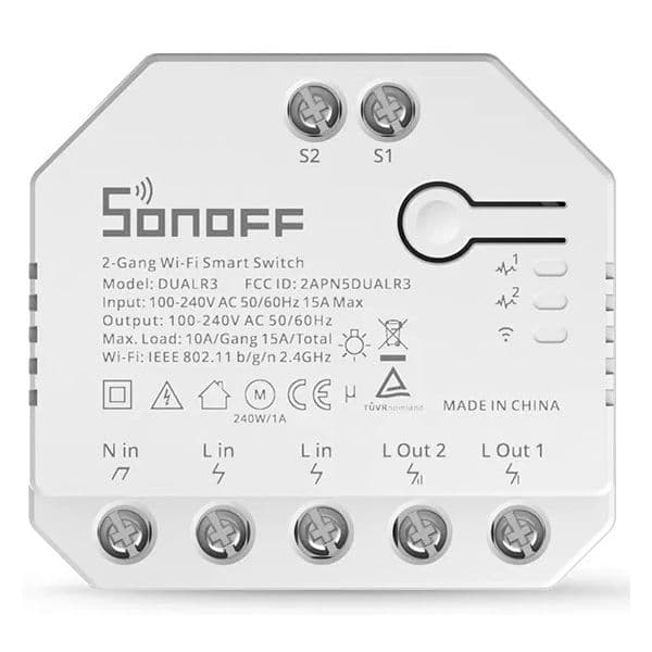 Sonoff Dual R3 Comutador c/ medição de energia - Módulo WiFi - 6920075775402