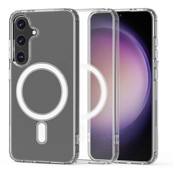 Capa Silicone Magnética Transparente para Samsung Galaxy S24