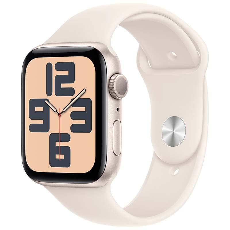 Apple Watch SE (2024) GPS+Cellular 44mm Alumínio Starlight c/ Bracelete Desportiva Starlight - Medium/Large