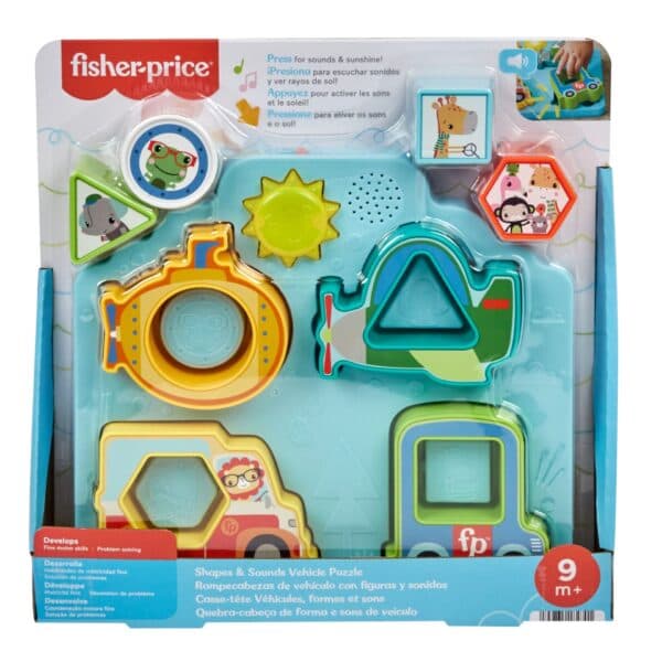 Fisher-Price Puzzle de Veículos com Formas e Sons HRP31