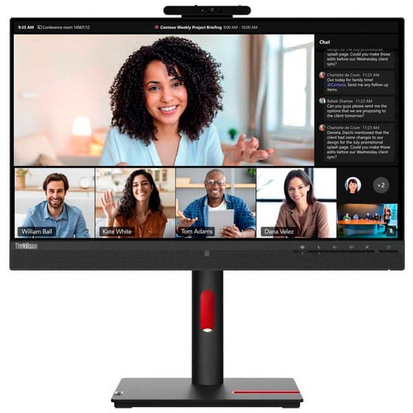 Monitor Lenovo 23.8" T24mv-30 60,5 cm Full HD LED Preto - 63D7UAT3EU