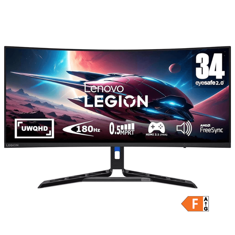 Monitor Lenovo Legion R34w-30 34" LED VA UltraWide QHD 180Hz Curvo