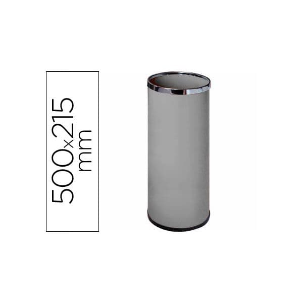 Sie Porta Guarda-Chuvas Metálico c/ Aros Cromados 500x215mm Cinza - 301-G