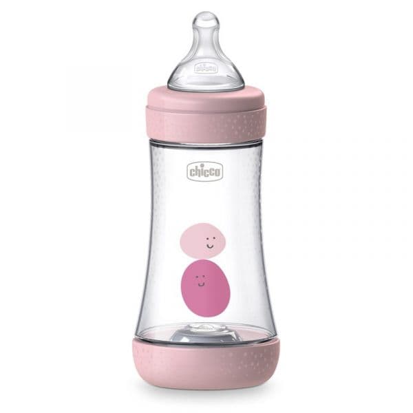 Chicco Biberão Perfect5 Fluxo Médio 2m+ 240ml Rosa