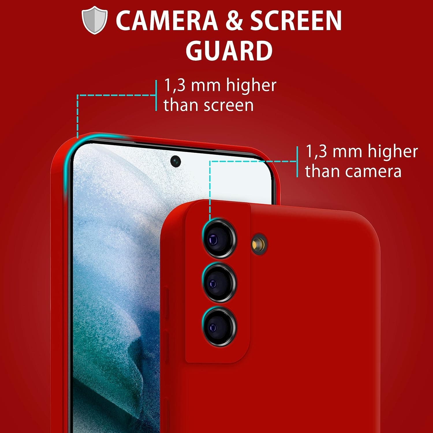Capa Silicone Líquido Samsung S21 Plus Vermelho - 22318862