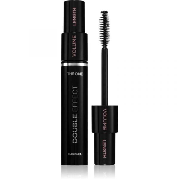 Oriflame The One Double Effect Máscara para Prolongamento, Curvatura e Volume com Escova 2 em 1 Tom Black 8ml