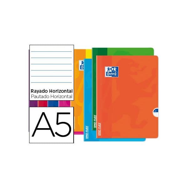 Oxford Caderno Agrafado Openflex Din a5 48 fls Pautado Cores Sortidas 10 Unidades