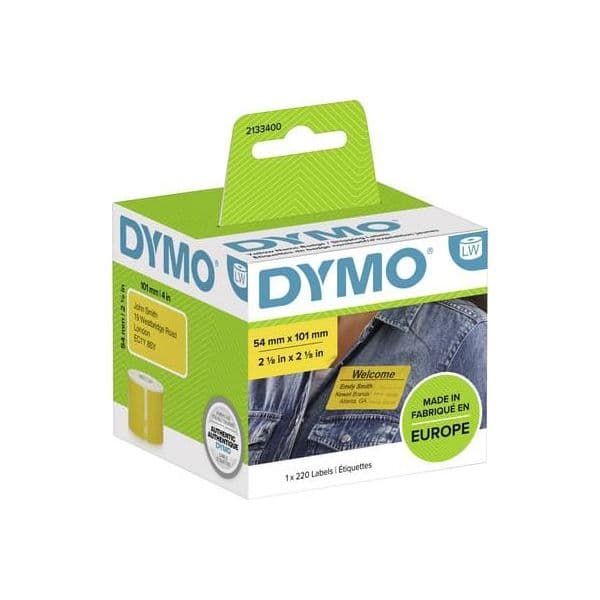 Dymo Etiquetas Transporte/Identificação LW 54mm x 101mm Amarelo 220 Peças