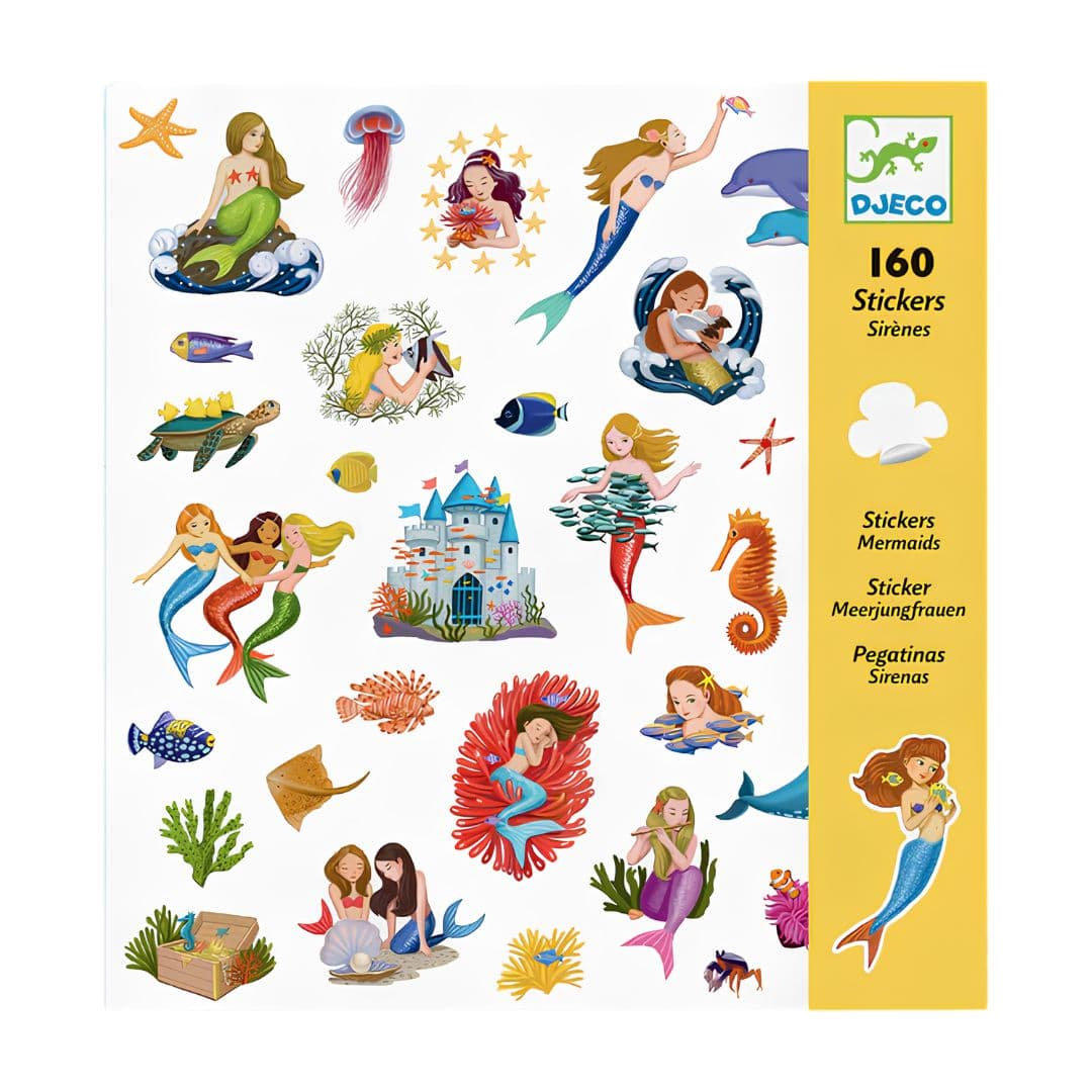 Djeco sereias – 160 autocolantes criativos +4 anos