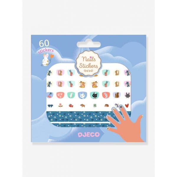 Djeco 50 Autocolantes para Unhas Animais