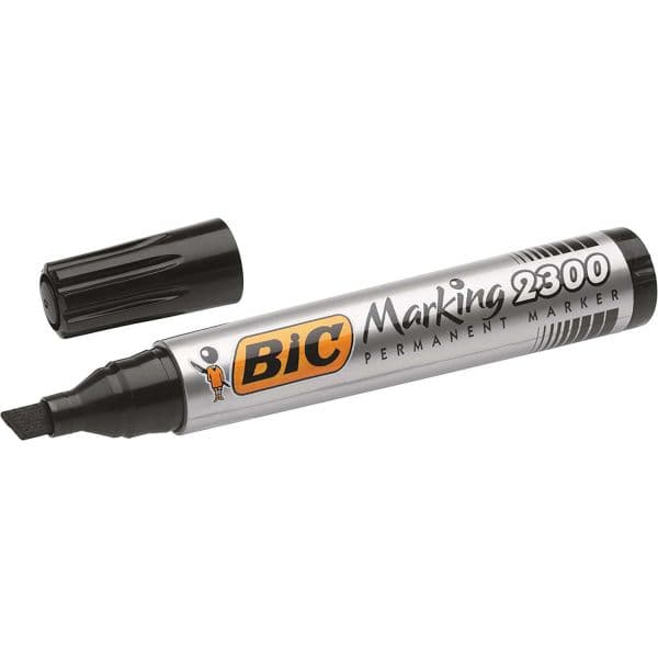 BIC Marcador Permanente 2300 Ecolutions 3,7-5,5mm Preto 12 Un.