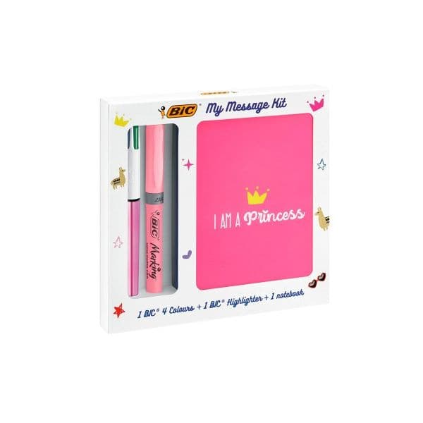 Bic Conjunto Escrita Caneta + Sublinhador + Notebook