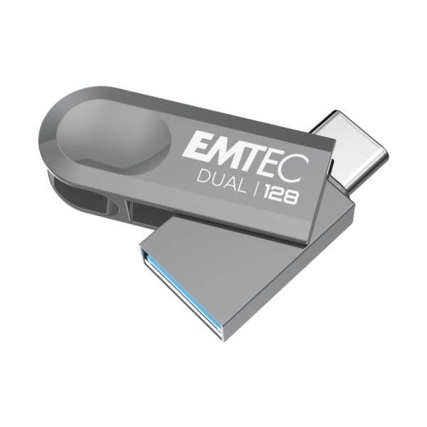 Emtec Pen Drive Dual D280 128GB USB 3.2 (Conetor Duplo USB-A e USB-C)