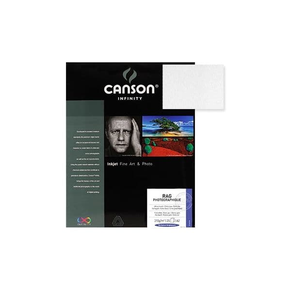 Canson 25 un. Fls Papel Algodão A3+ Infinity Rag Photograph 310g