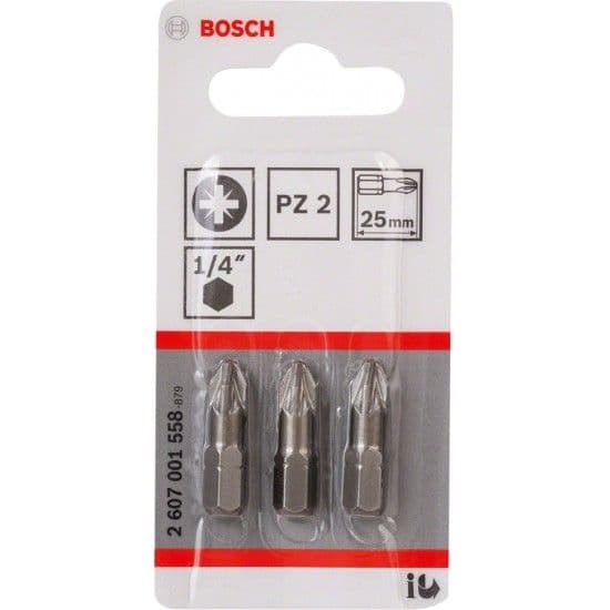 Bits Pz2 25mm 3Pç refª 2607001558 BOSCH