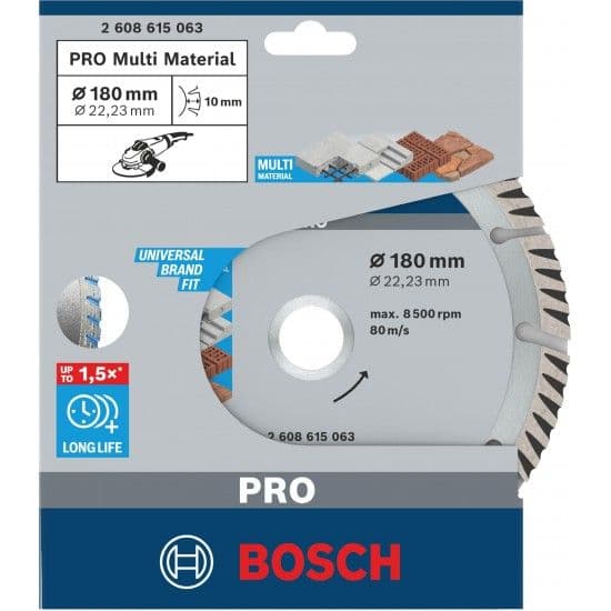 Bosch Professional Universarl 180x22.23x2.4x10 Mm Diamond Cut Disc Dourado