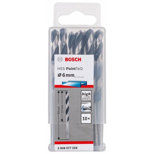 Bosch Broca Hss Pointteq DIN338, Ø 7mm X 109mm, 10 Pcs, Comprimento 69