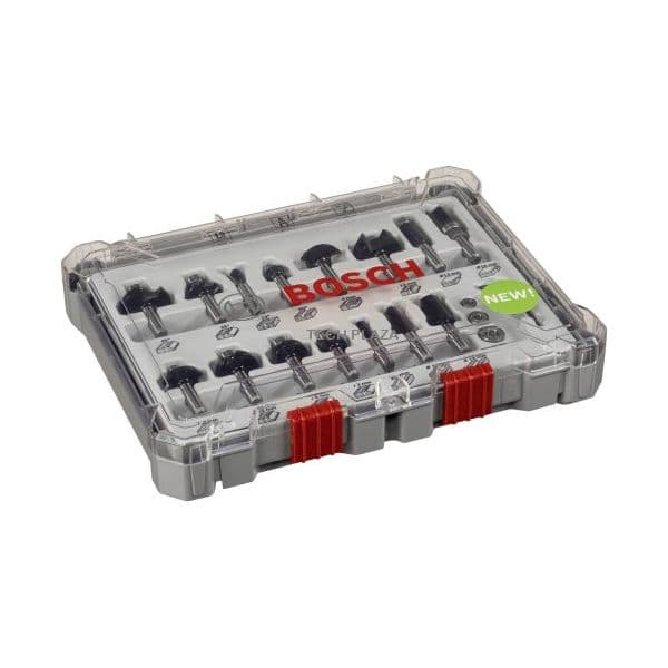 Bosch Kit Fresas 8MM Ranhurar Rebaixar Unir Recortar Perfilar - 15PCS - 2607017472