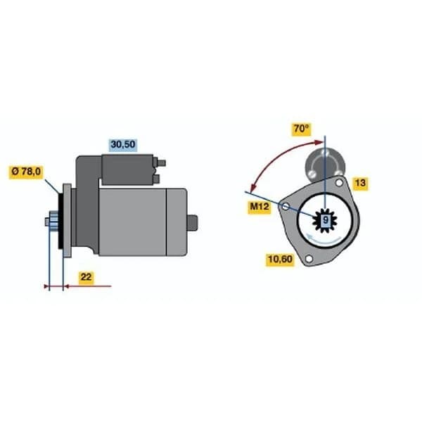 Bosch Motor de Arranque - 0986016161