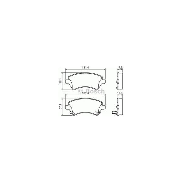 BOSCH Jogo de pastilhas para travão de disco - 3165143662182