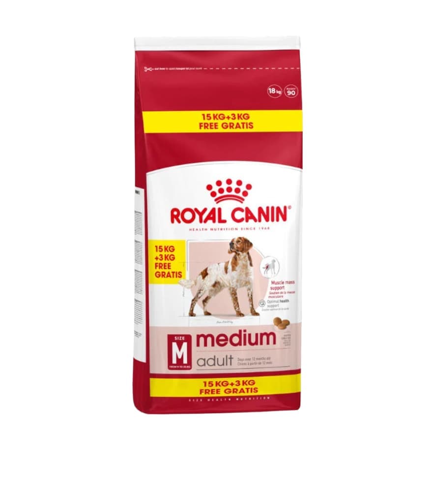 Royal Canin Medium Adult 15kg +3kg Oferta Ração para Cão - Campet