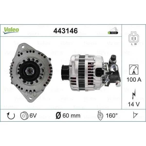 Valeo Alternador Sin Consigna Tu - 443146