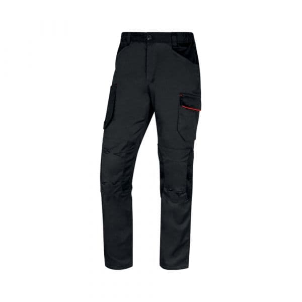 Delta Plus Calças de Trabalho de Corte Justo Calças: S Cor Das Calças: Cinzento & Vermelho