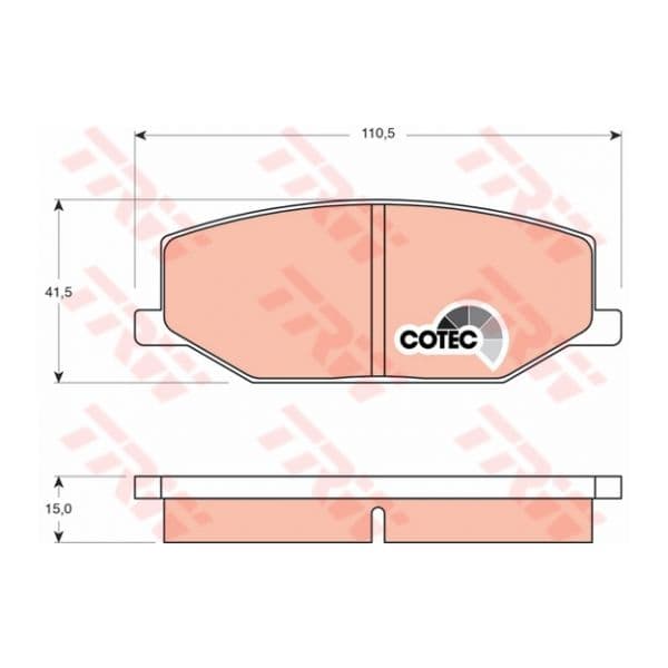 TRW - GDB383 - Jogo 4 pastilhas travão disco dianteiro - 3322936403838