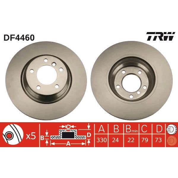 TRW Disco de Travão - DF4460