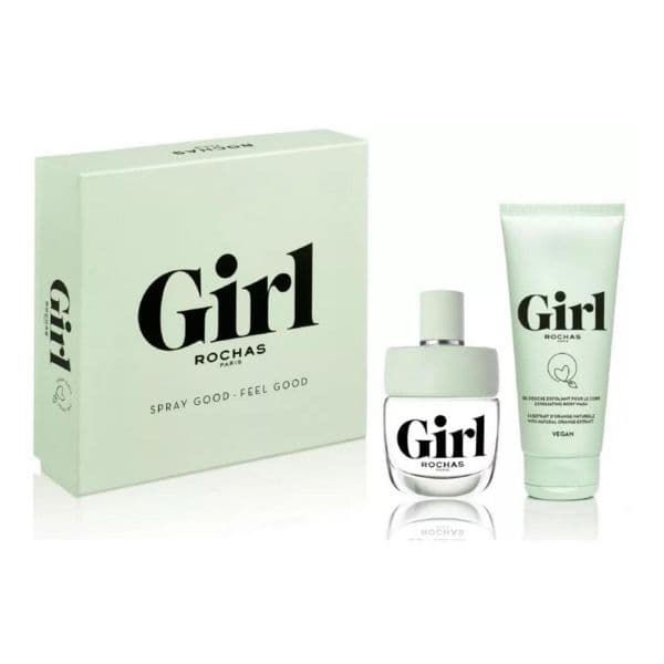 Rochas Girl Eau De Toilette 60ml + Exfoliating Body Wash 100ml Coffret